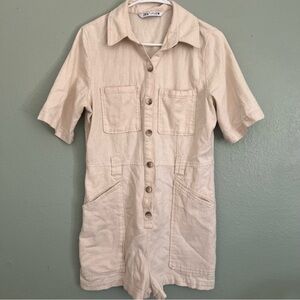 ZARA cream romper, size large